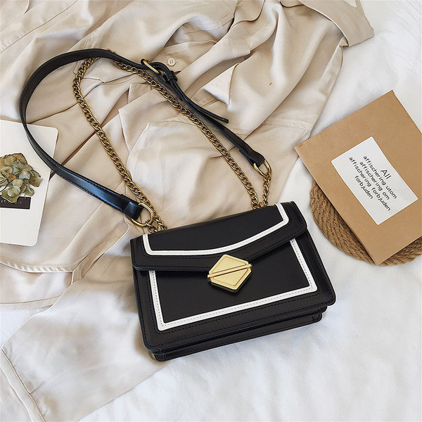 Öko bőrből készült elegáns női táska három színben, fém elemekkel