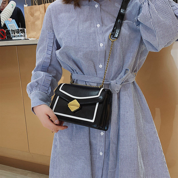 Öko bőrből készült elegáns női táska három színben, fém elemekkel