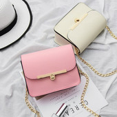 Geanta de dama moderna din piele ecologica cu lant metalic in mai multe culori