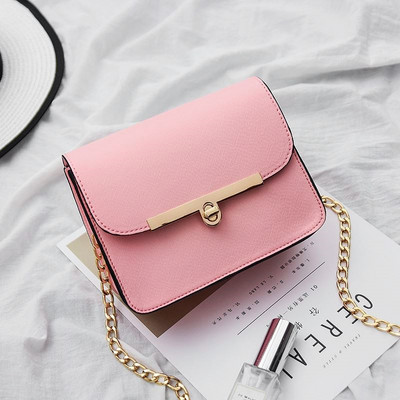 Geanta de dama moderna din piele ecologica cu lant metalic in mai multe culori