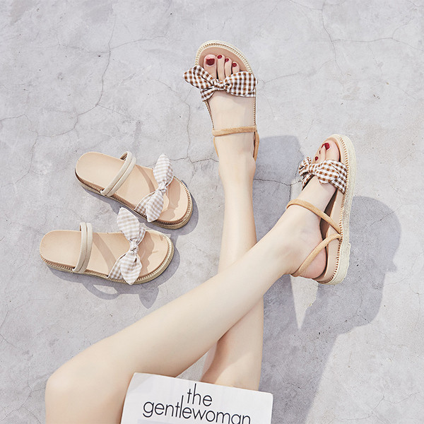 Alkalmi női szandál szalaggal, három színben