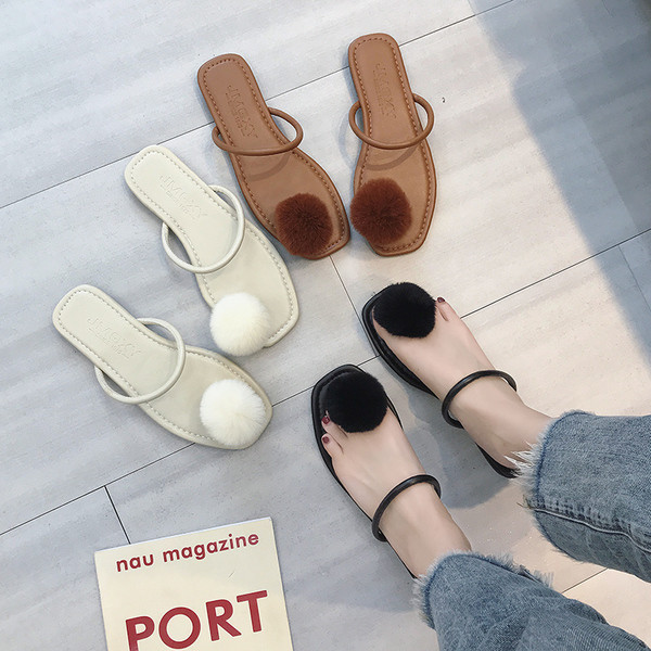 Női modern papucs három színben pehelytal