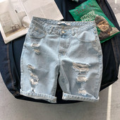 Férfi farmer rövidnadrág világos színben