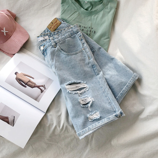 Férfi farmer rövidnadrág világos színben