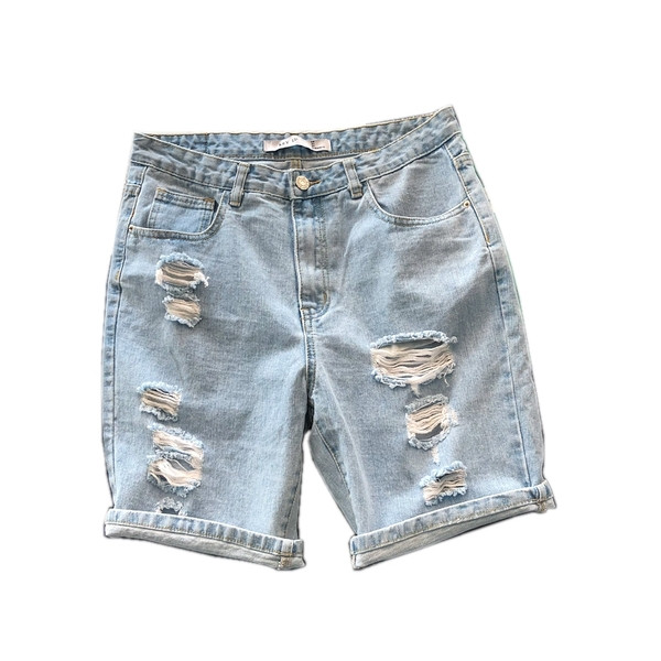 Férfi farmer rövidnadrág világos színben