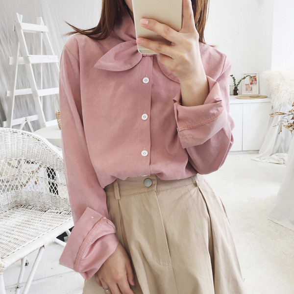 Modern női ing három színben, szalaggal