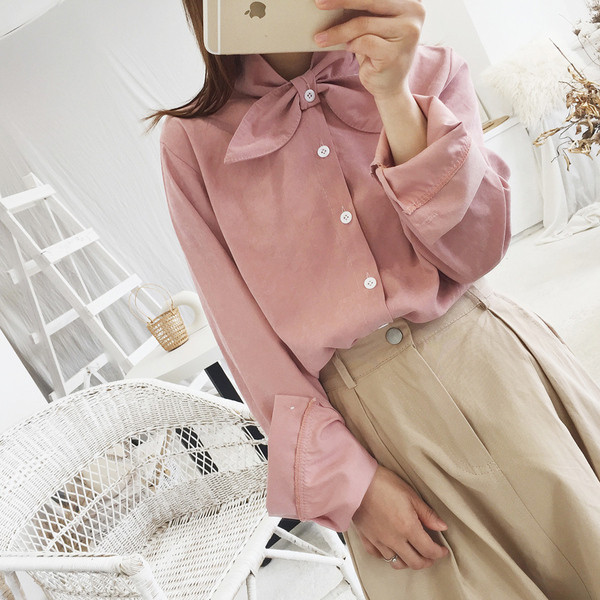 Modern női ing három színben, szalaggal