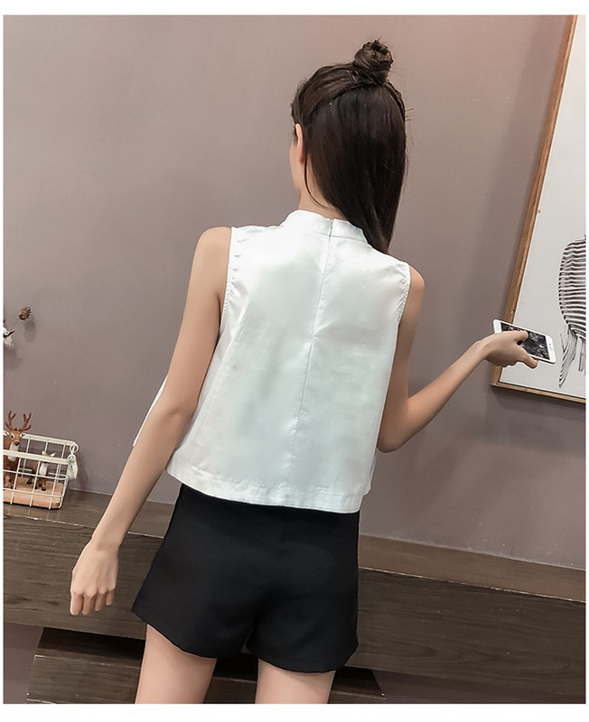 Maieu elegant de damă în două culori - albastru și alb