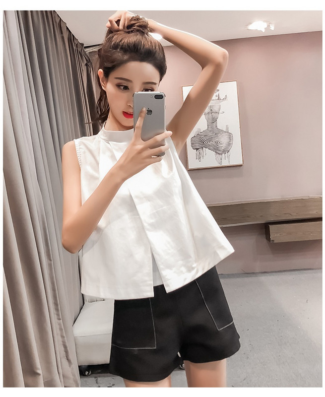 Maieu elegant de damă în două culori - albastru și alb