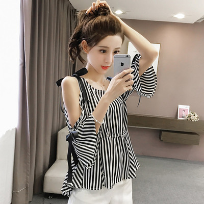 Modern női ing egyszínű ujjhatásokkal