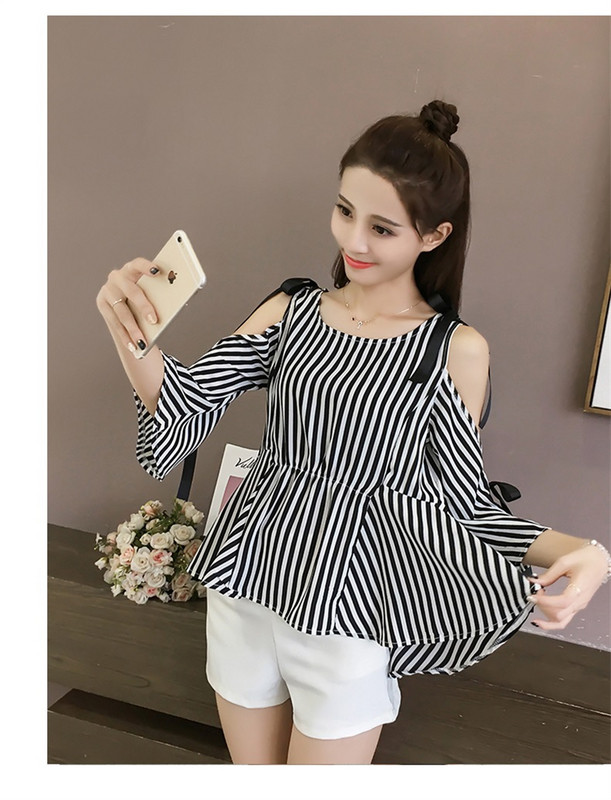 Modern női ing egyszínű ujjhatásokkal