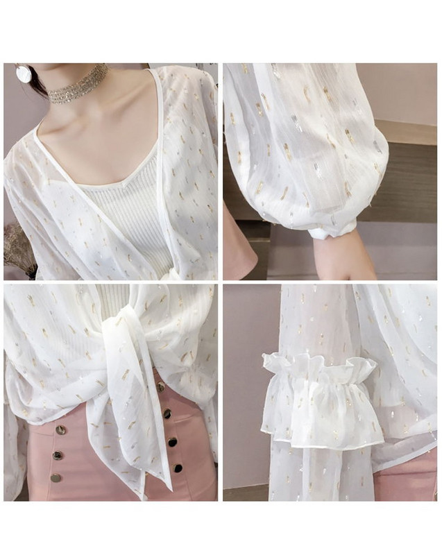 Bluză de damă elegantă în alb - două modele