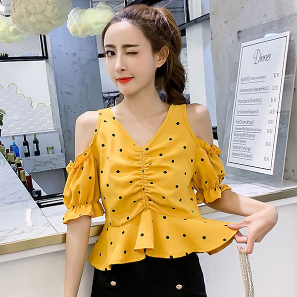 Bluză de damă modernă în mai multe culori de puncte