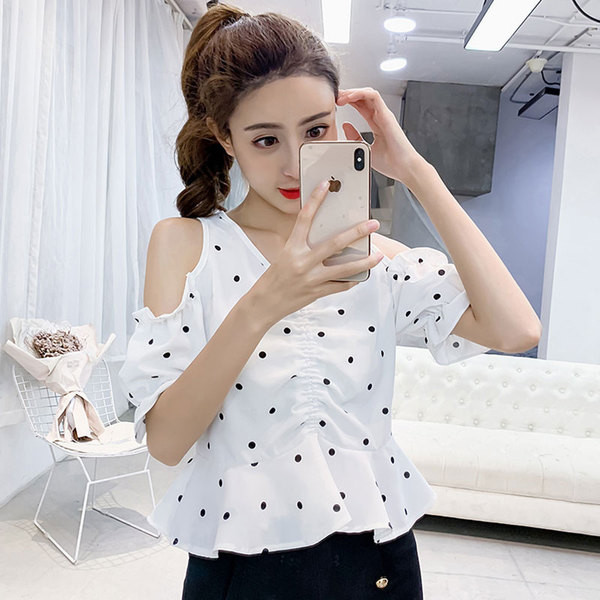 Bluză de damă modernă în mai multe culori de puncte