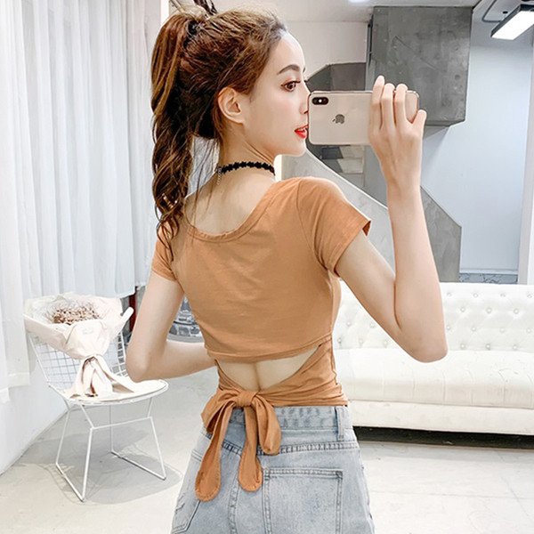 Bluză de damă modernă cu spate spectaculos în mai multe culori