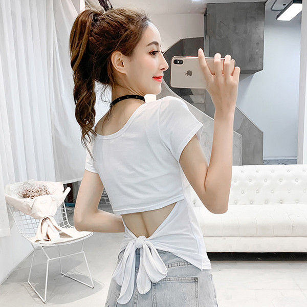 Bluză de damă modernă cu spate spectaculos în mai multe culori