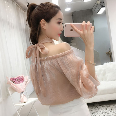 Jelenlegi női blúz két színben - kék és rózsaszín