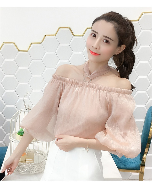 Jelenlegi női blúz két színben - kék és rózsaszín