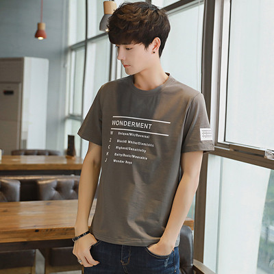 Férfi póló rövid ujjal, feliratokkal három színben