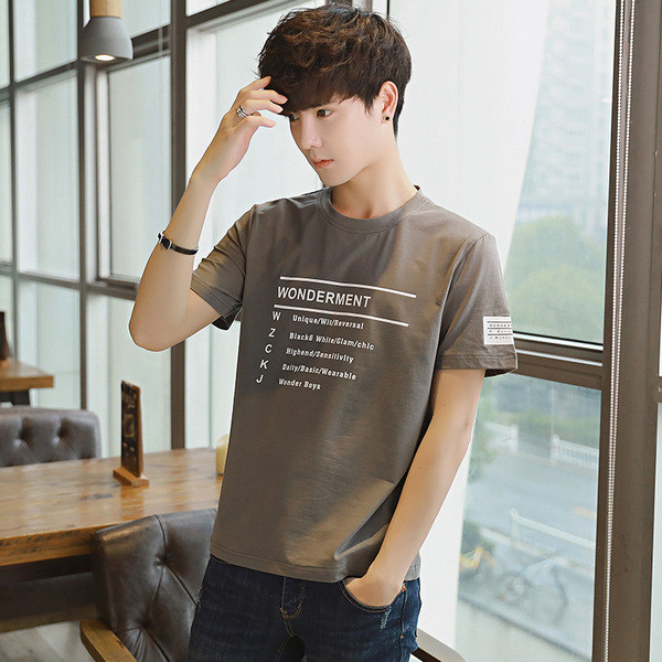 Férfi póló rövid ujjal, feliratokkal három színben