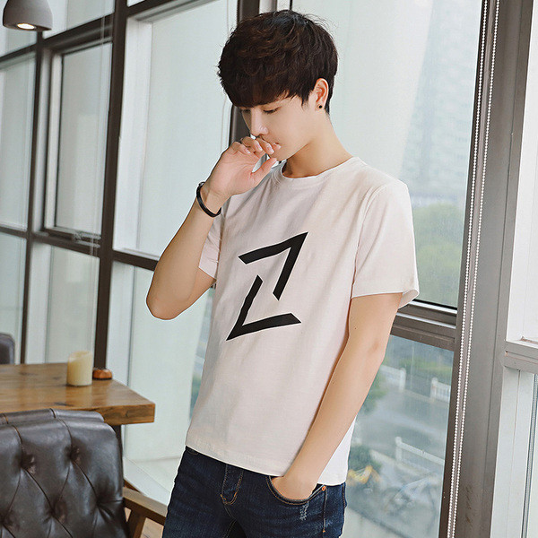 Férfi póló Karcsú modell fekete-fehér színben