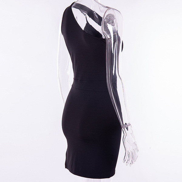 Rochie de dama eleganta model scurta in negru si rosu