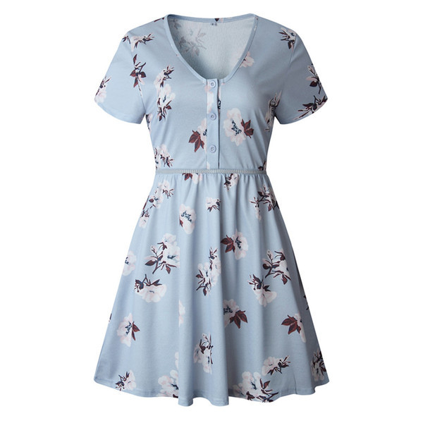 Rochie de dama sport-eleganta cu motive florale