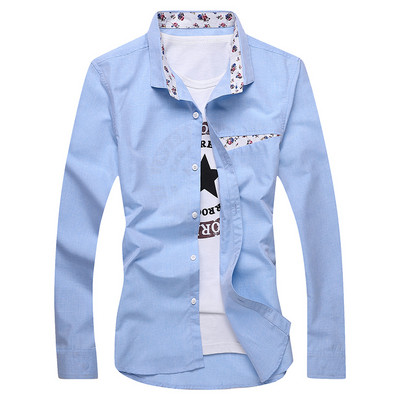 Cămașă elegantă pentru bărbați, cu mâneci lungi, în trei culori