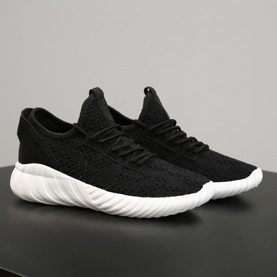 Adidasi sport de dama cu talpa groasa in roz, alb si negru