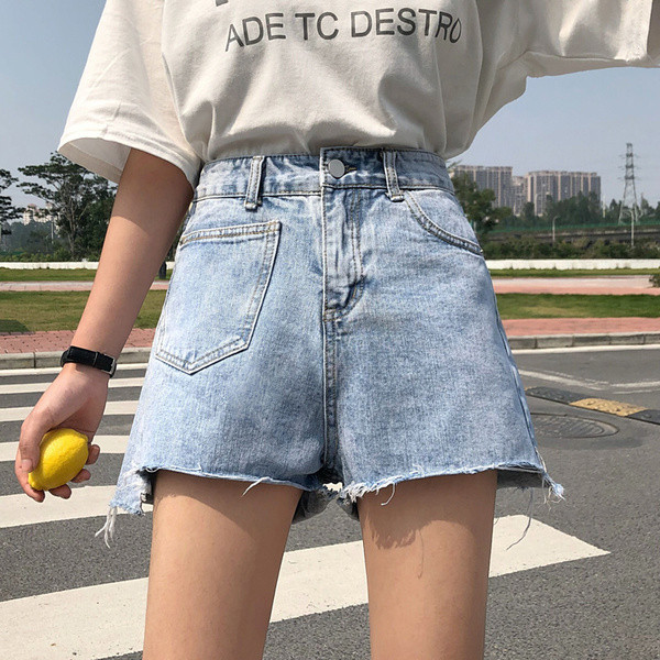 Blugi de dama eleganti in albastru si talie inalta cu buzunar