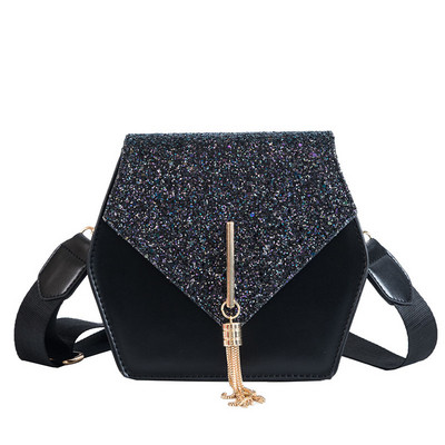 Stílusos női táska több színben 3D fém elemekkel és hosszú fogantyúval