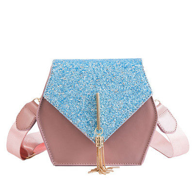 Stílusos női táska több színben 3D fém elemekkel és hosszú fogantyúval