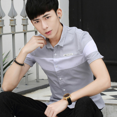 Férfi ing rövid ujjal és emblémával három színben