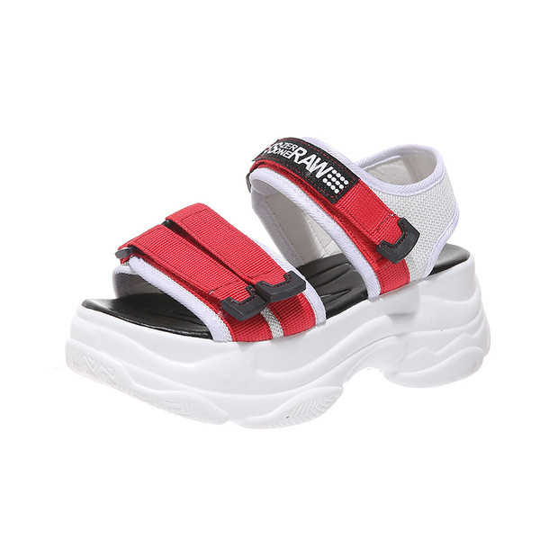 Sandale de dama elegante cu talpa inalta in alb si negru