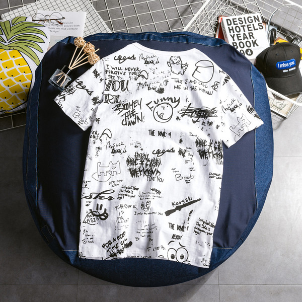 Tricou casual barbatesc cu inscriptii in doua culori