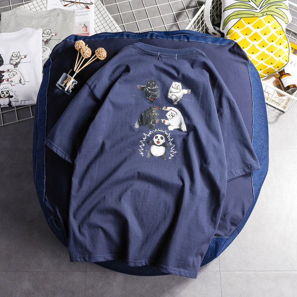 Tricou bărbați cu mâneci scurte și aplicație - trei culori