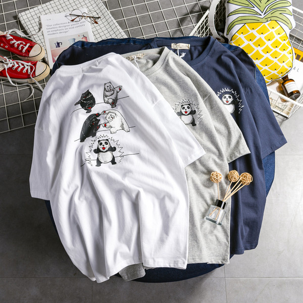 Tricou bărbați cu mâneci scurte și aplicație - trei culori