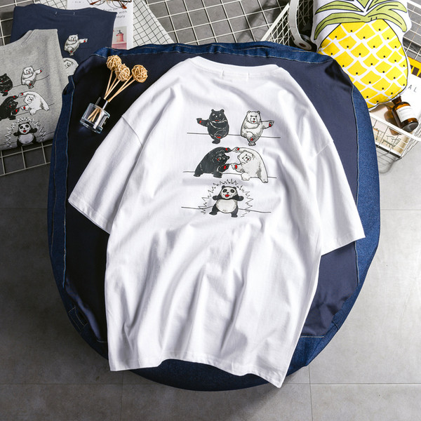 Tricou bărbați cu mâneci scurte și aplicație - trei culori