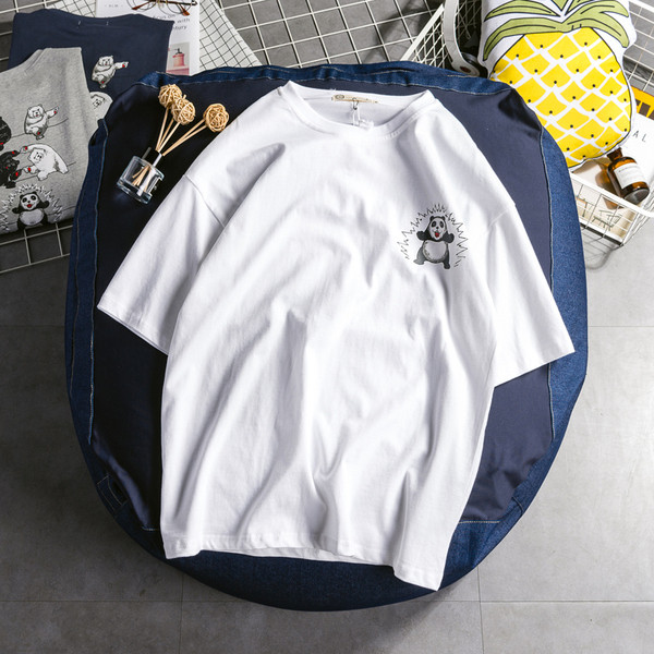 Tricou bărbați cu mâneci scurte și aplicație - trei culori