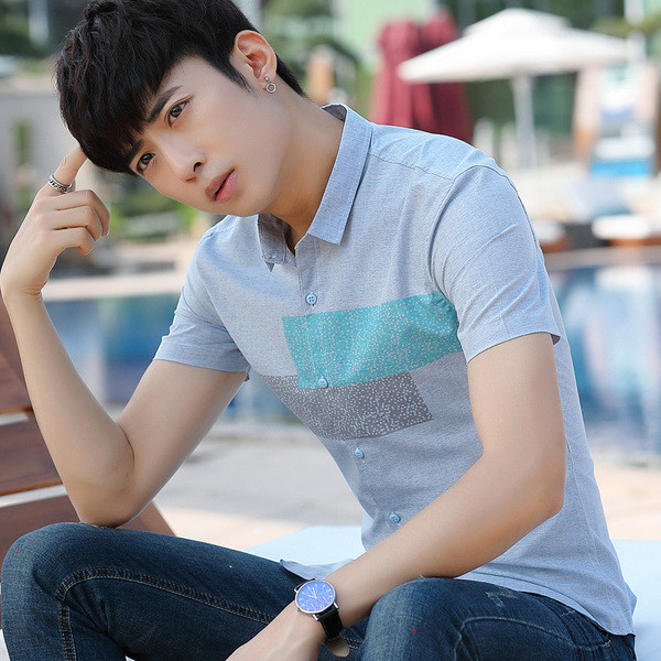 Cămașă modernă pentru bărbați model Slim în două culori