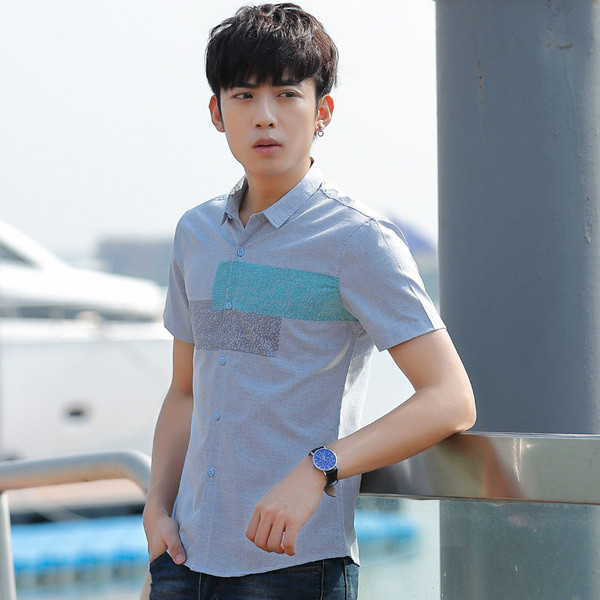 Cămașă modernă pentru bărbați model Slim în două culori