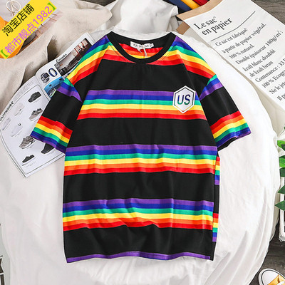 Ανδρικό κοντό μανίκι T-shirt και O-neckline σε δύο χρώματα