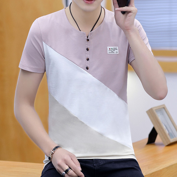 Aktuális férfi póló gombokkal és emblémával három színben