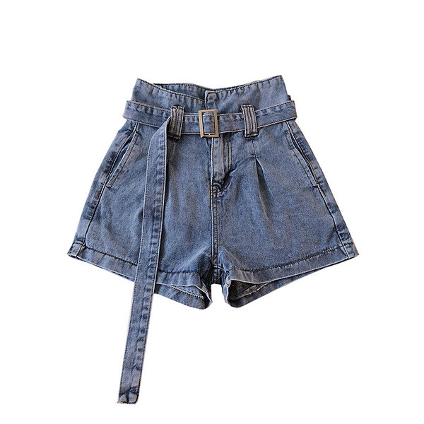 Stílusos női farmer magas derékkal és övvel, két színben