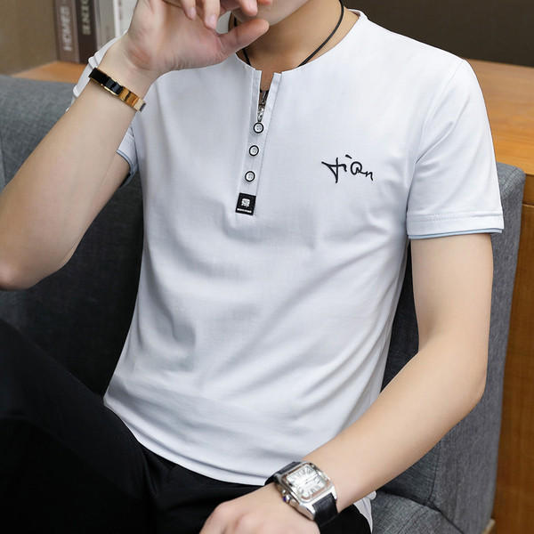 Alkalmi férfi póló gombokkal, három színben