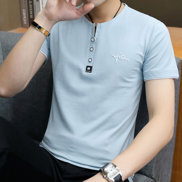 Alkalmi férfi póló gombokkal, három színben