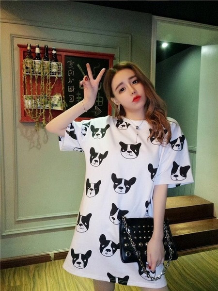 Alkalmi női ruha fehér és rövid ujjú