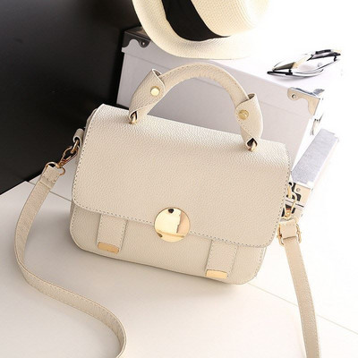 Modern női táska rövid és hosszú füllel, két színben, öko bőrből