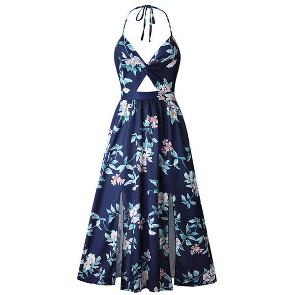 Stílusos női ruha virágos motívumokkal