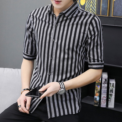 Férfi csíkos ing 3/4 ujjal, két színben